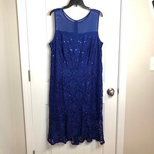 Sleeveless Sequin Lace Sheath Dress